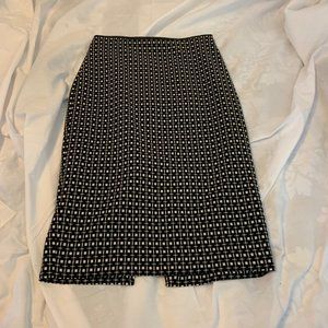 Express Black and White Checked Pencil Skirt Size O